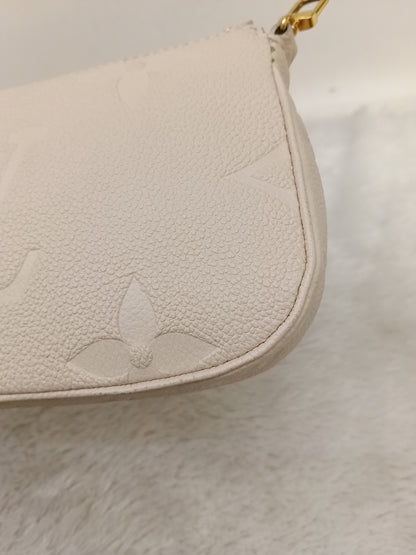 LV Multi Pochette Accecories NV Monogram Empreinte Creme Beige (CHIP)