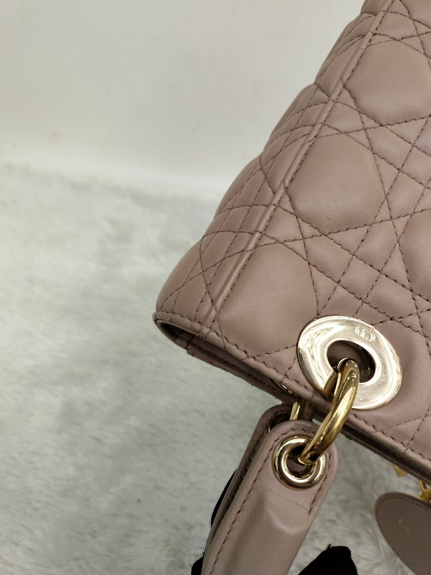 Lady Dior Small Lamb Taupe GHW 2018