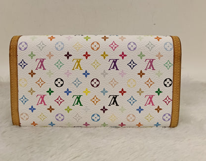LV Porte Tresor International Wallet Monogram Multicolour White