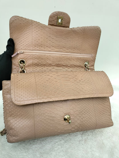 Chanel Jumbo Python Caramel GHW DF #18