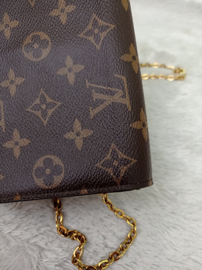 LV Flore Chain Wallet Monogram Rose Ballerine 2020