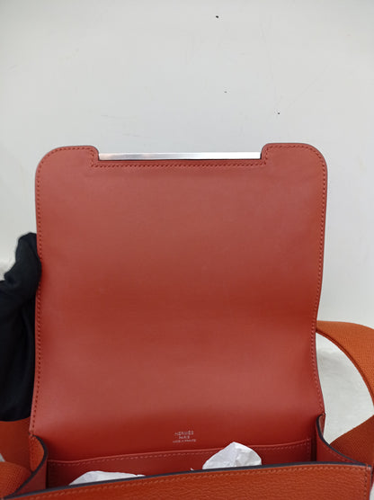Hermes Geta Chevre Mysore Sangle Cuivre PHW #U