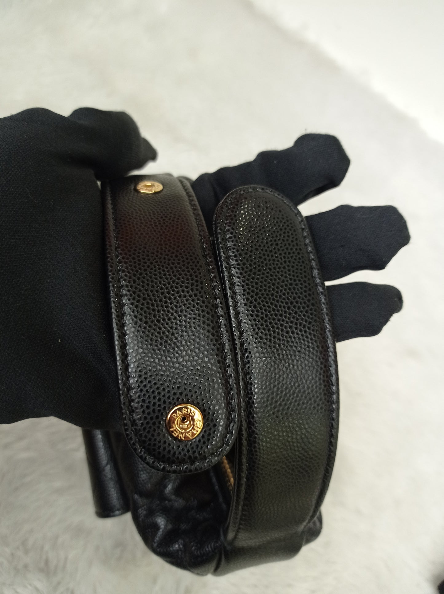 Chanel Polly Pocket Pouch Hobo Caviar Black GHW (CHIP)