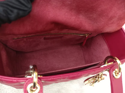 Lady Dior Medium Lamb Burgundy GHW 2020