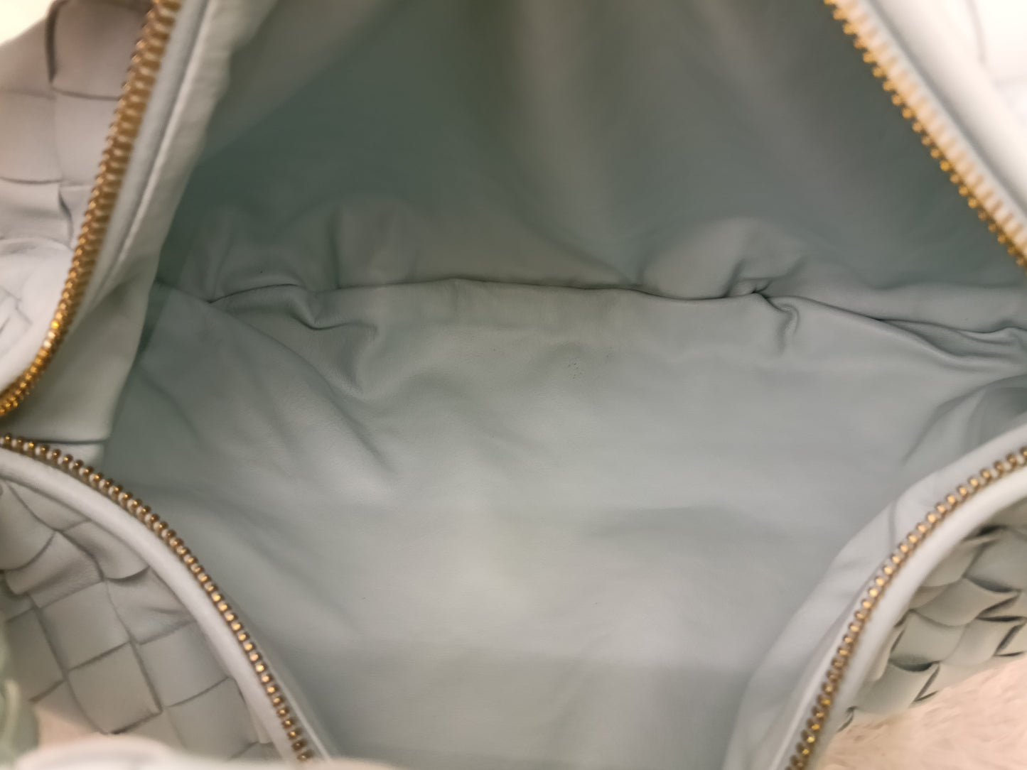 Bottega Veneta Teen Jodie Light Blue GHW