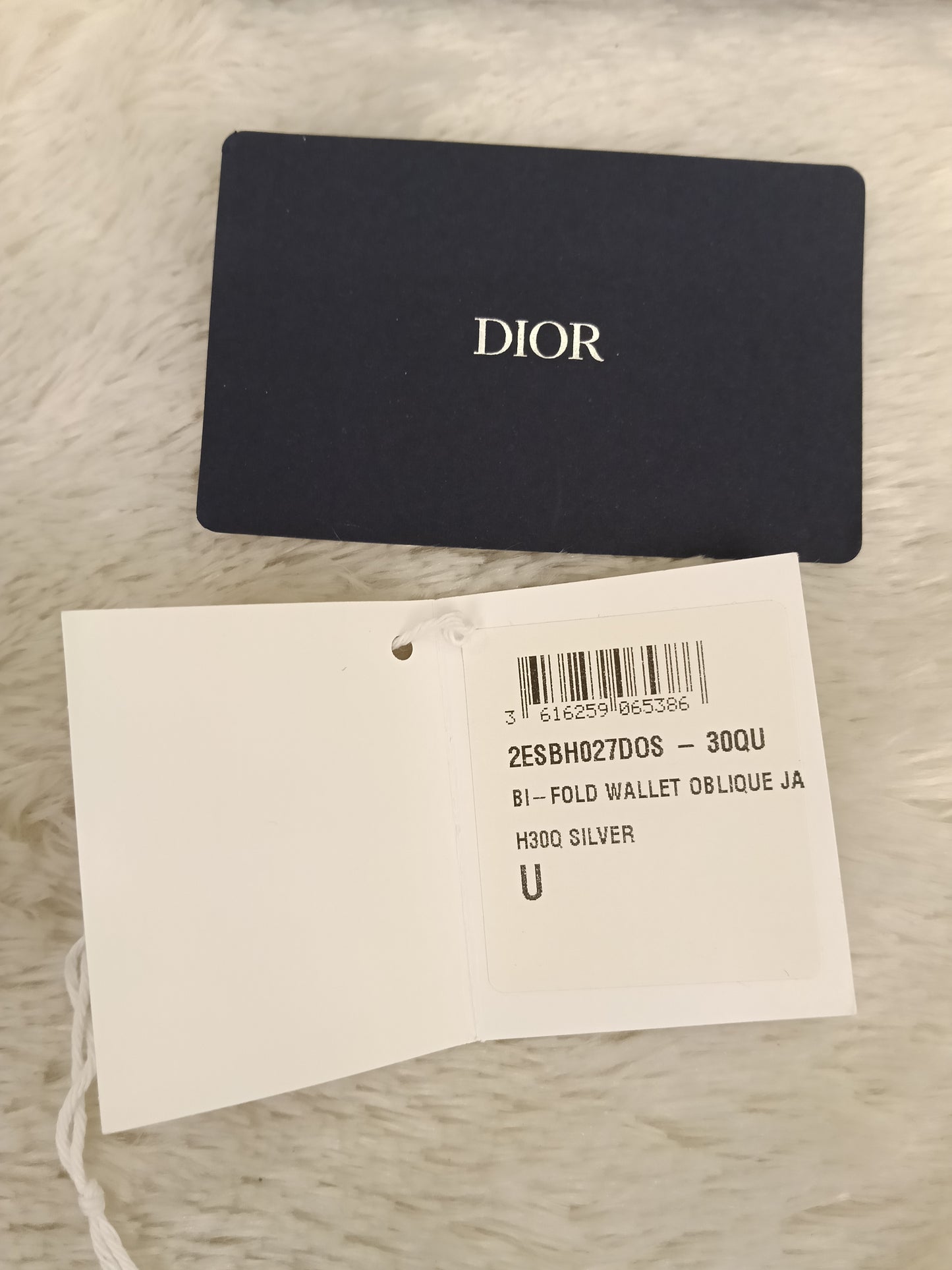 Dior Bifold Wallet Oblique Jacquard Ruthenium Grey Silver