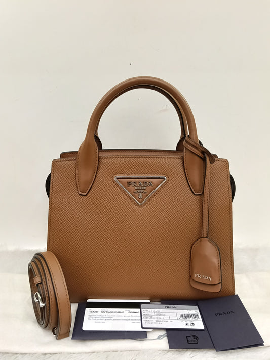 Prada Saffiano Cuir+C Cognac GHW