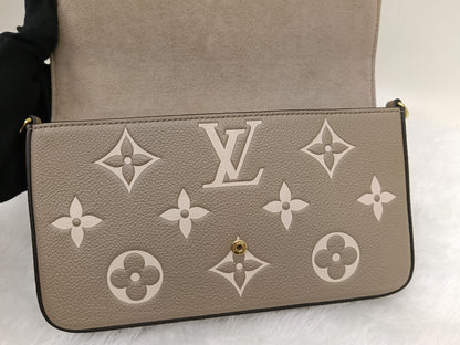 LV Felicie GM NV Monogram Empreinte Tourterelle Creme 2024 (CHIP)