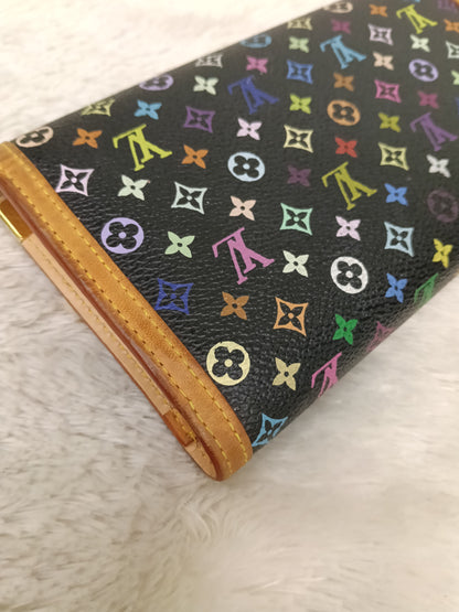 LV Porte Tresor International Wallet Monogram Multicolour Black 2005