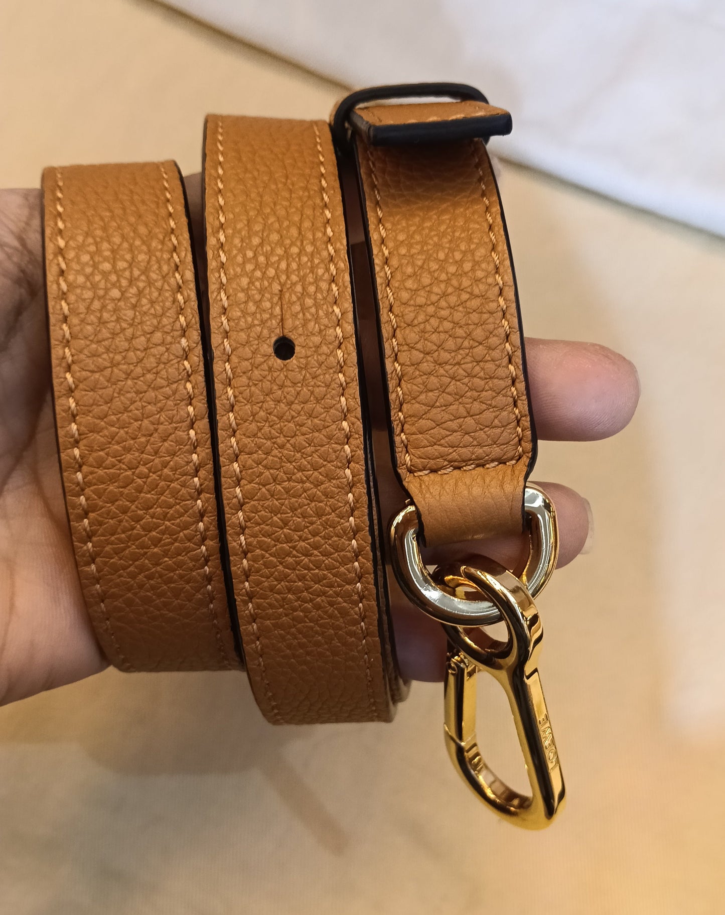 Loewe Puzzle Small Grained Caramel GHW 2021