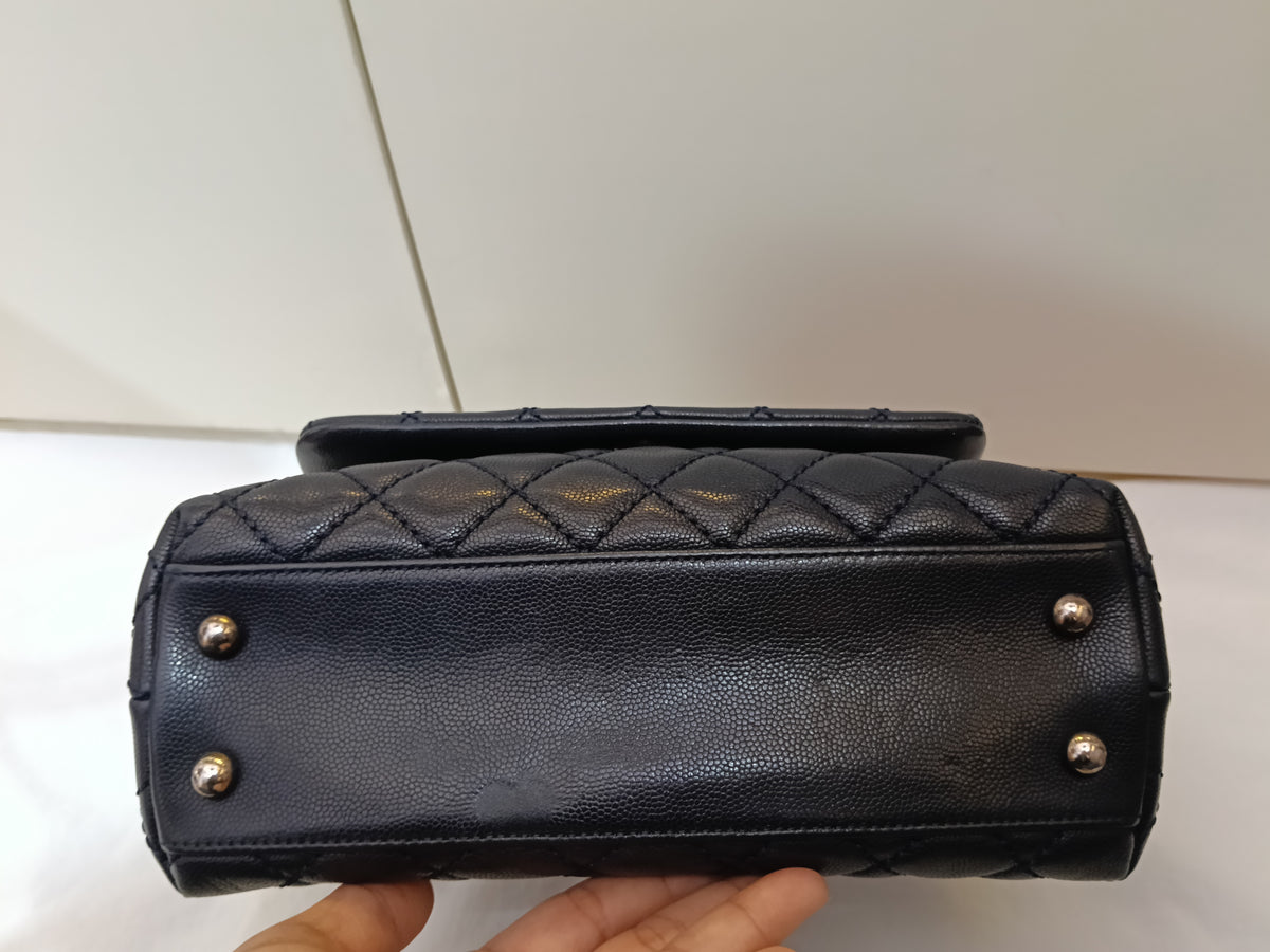Chanel Coco Handle Small Caviar Dark Navy RHW #21