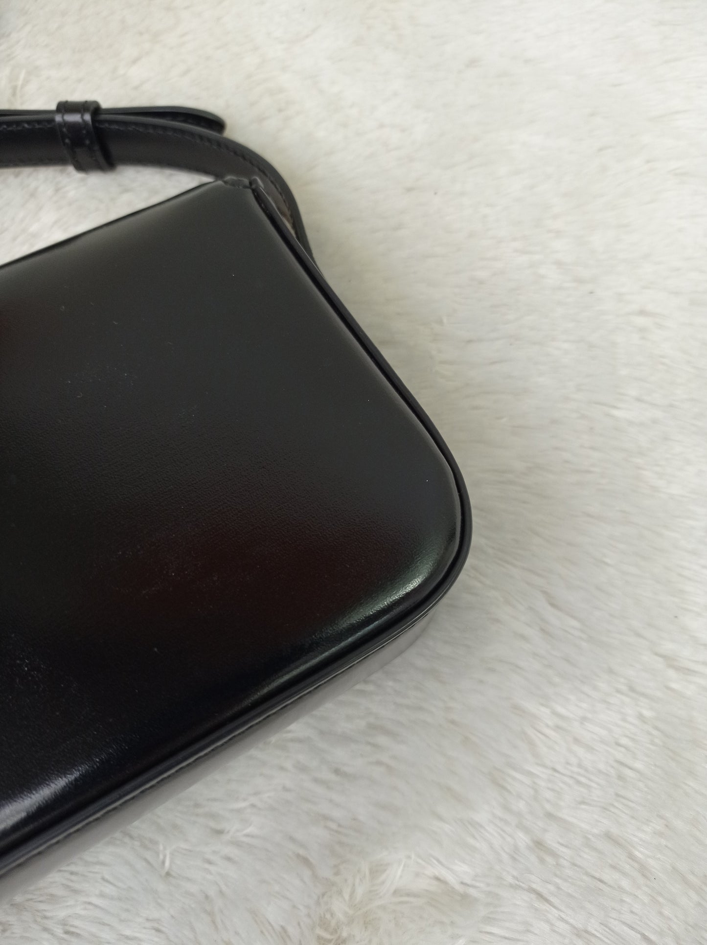 Celine Triomphe Shoulder Calfskin Black GHW 2022