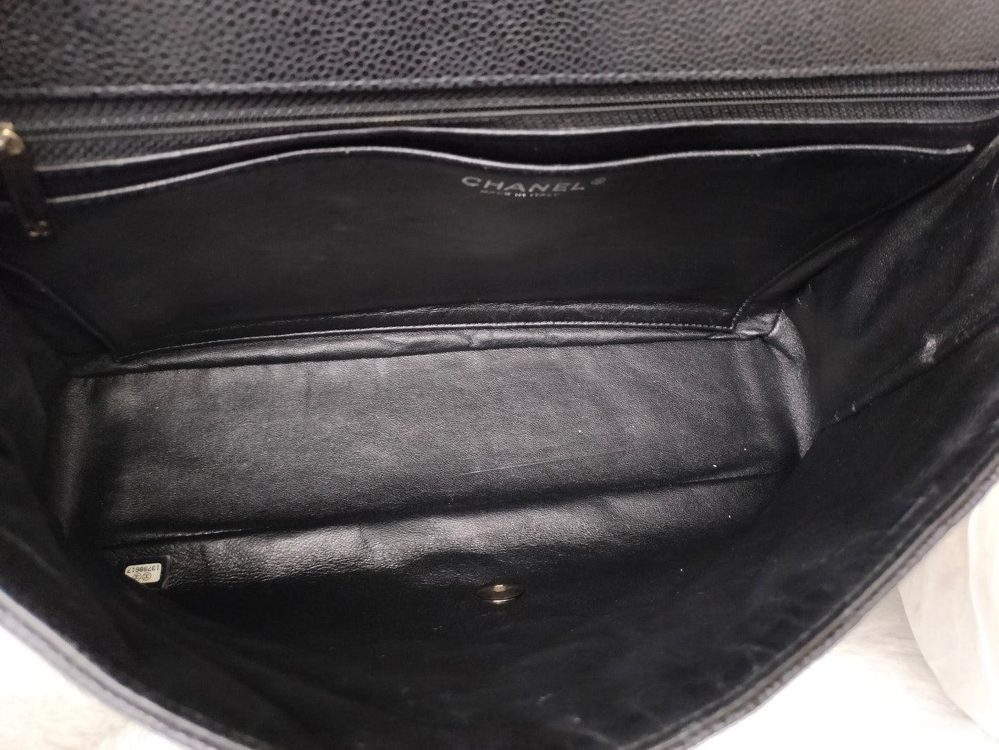 Chanel Maxi Caviar Black SHW SF #13