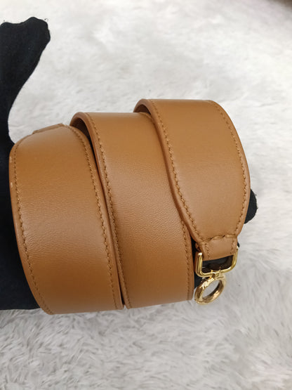 Fendi First Caramello Medium Calfskin Brown Beige GHW