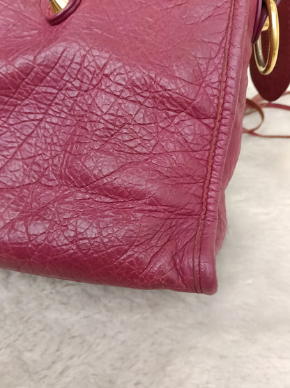 Balenciaga Small City Classic Burgundy GHW 2017