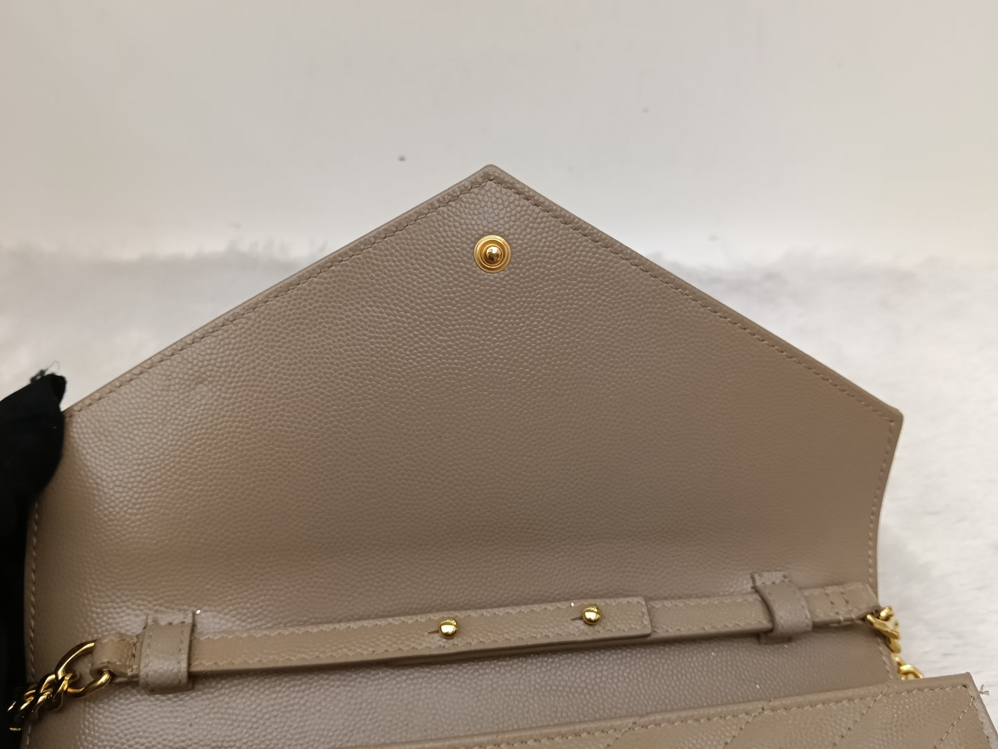 YsL WOC 22 Cassandre Chevron Grained Dusty Grey GHW 2019