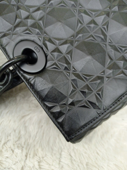 Dior Lady D'Joy Medium Cannage Diamond All Black 2022