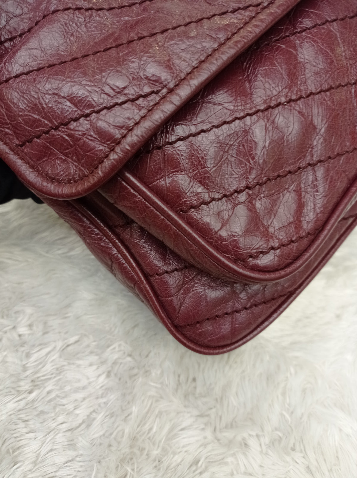 YsL Niki Medium Calfskin Burgundy RHW 2018