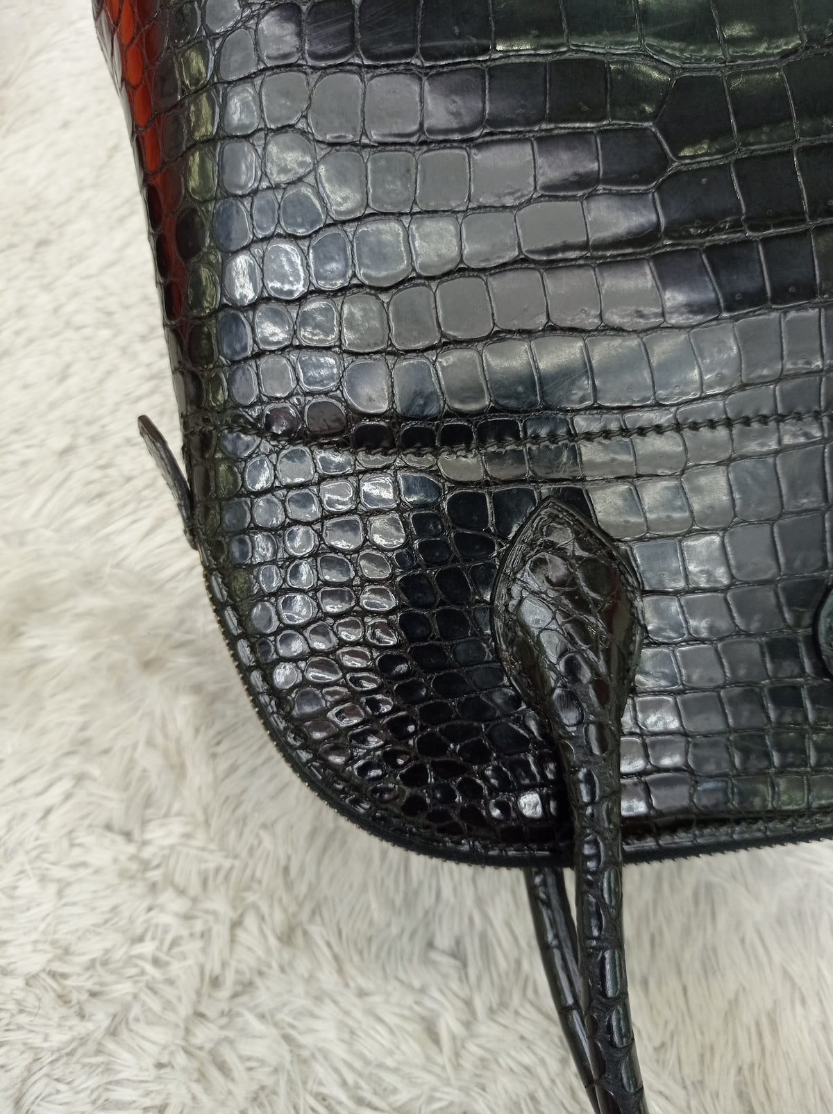 Bolide 27 Croco Porosus Black GHW #W circle