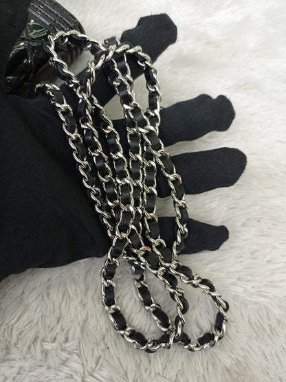 Chanel WOC Boy Patent Black SHW #20