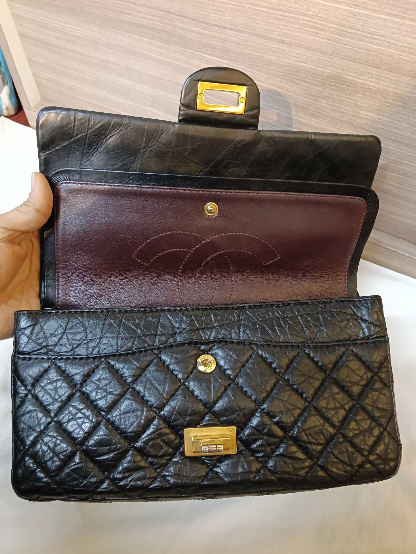 Chanel Reissue 225 Calfskin Black GHW DF #14