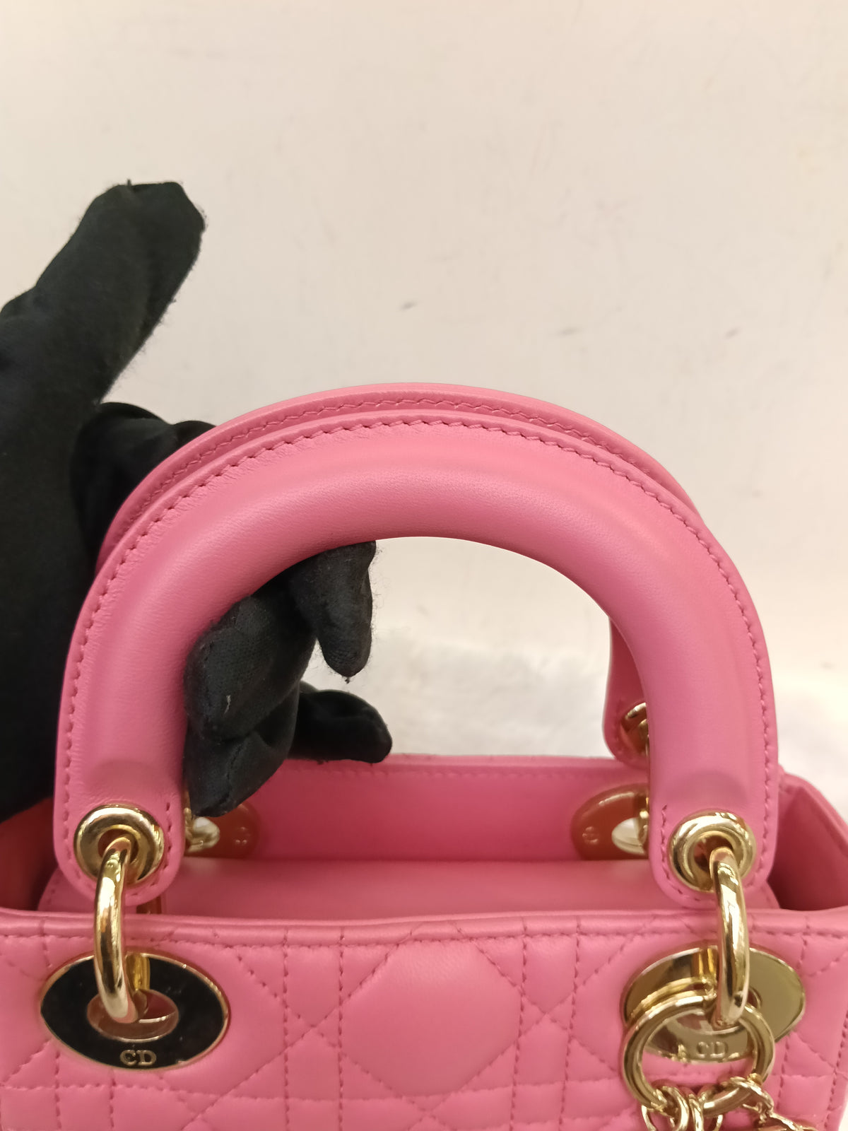 Lady Dior Mini Lamb Fuchsia GHW 2018