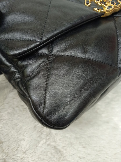 Chanel C19 Medium Lamb Black GHW #29