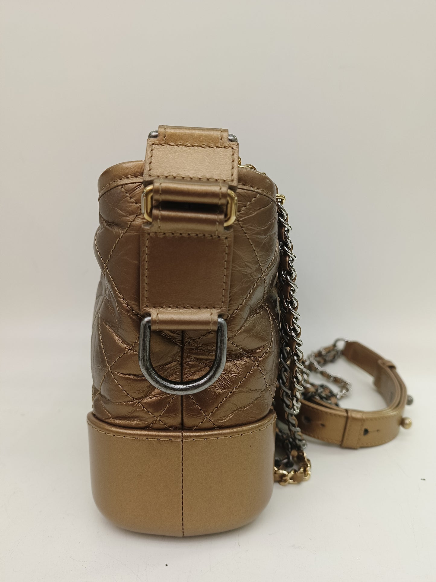 Chanel Gabrielle Small Calfskin Bronze #23