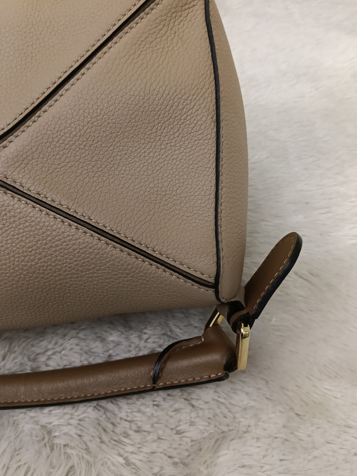 Loewe Puzzle Small Grained Sand Mink GHW 2020