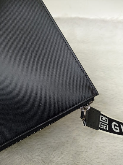 Givenchy 4G Large Pouch with Zip Wrist Strap Black SHW 2018