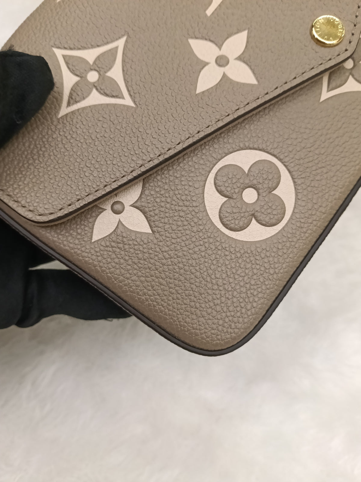 LV Felicie GM NV Monogram Empreinte Tourterelle Creme 2024 (CHIP)