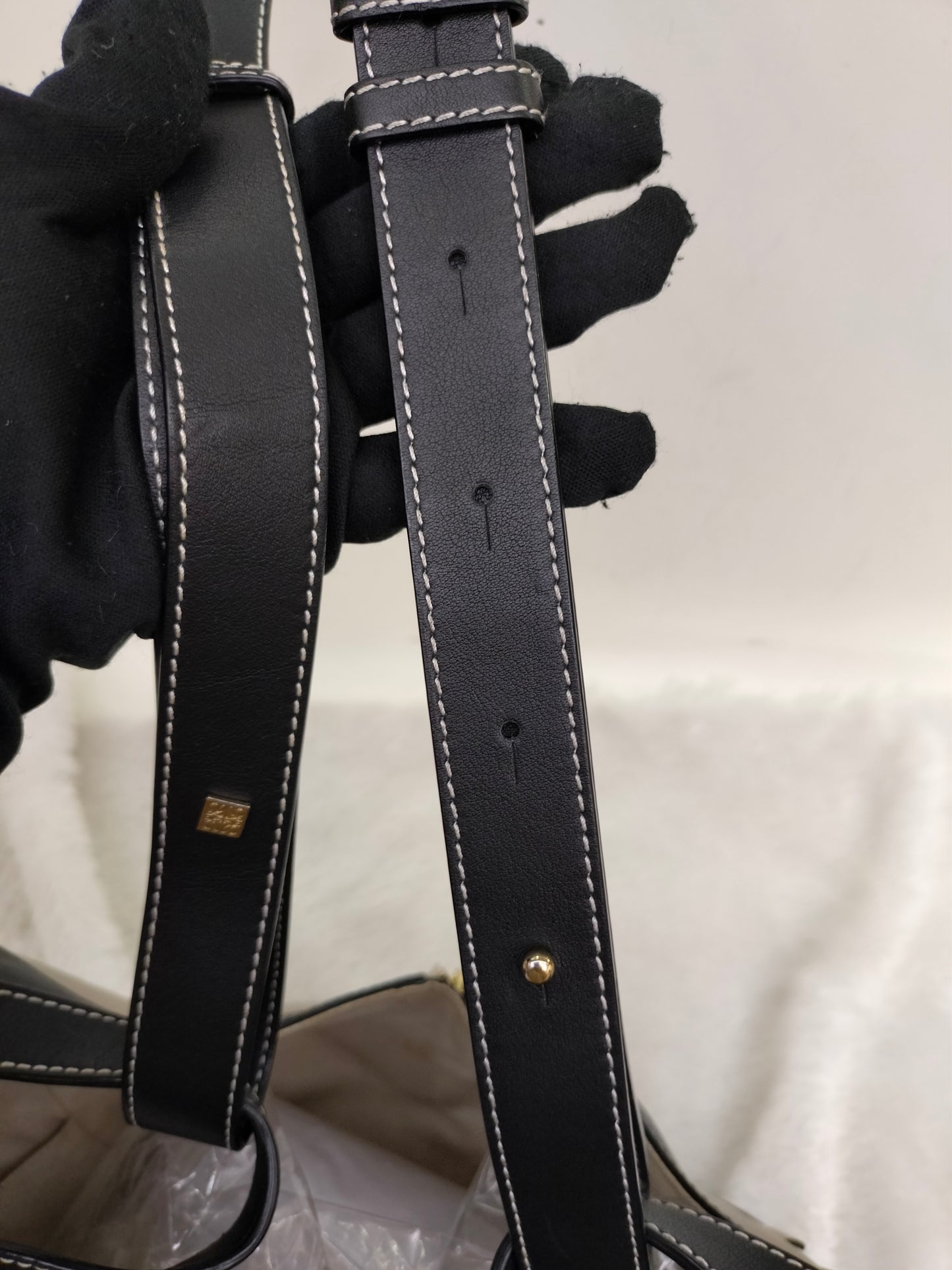 Loewe Hammock Small Beige Brown Black GHW 2018