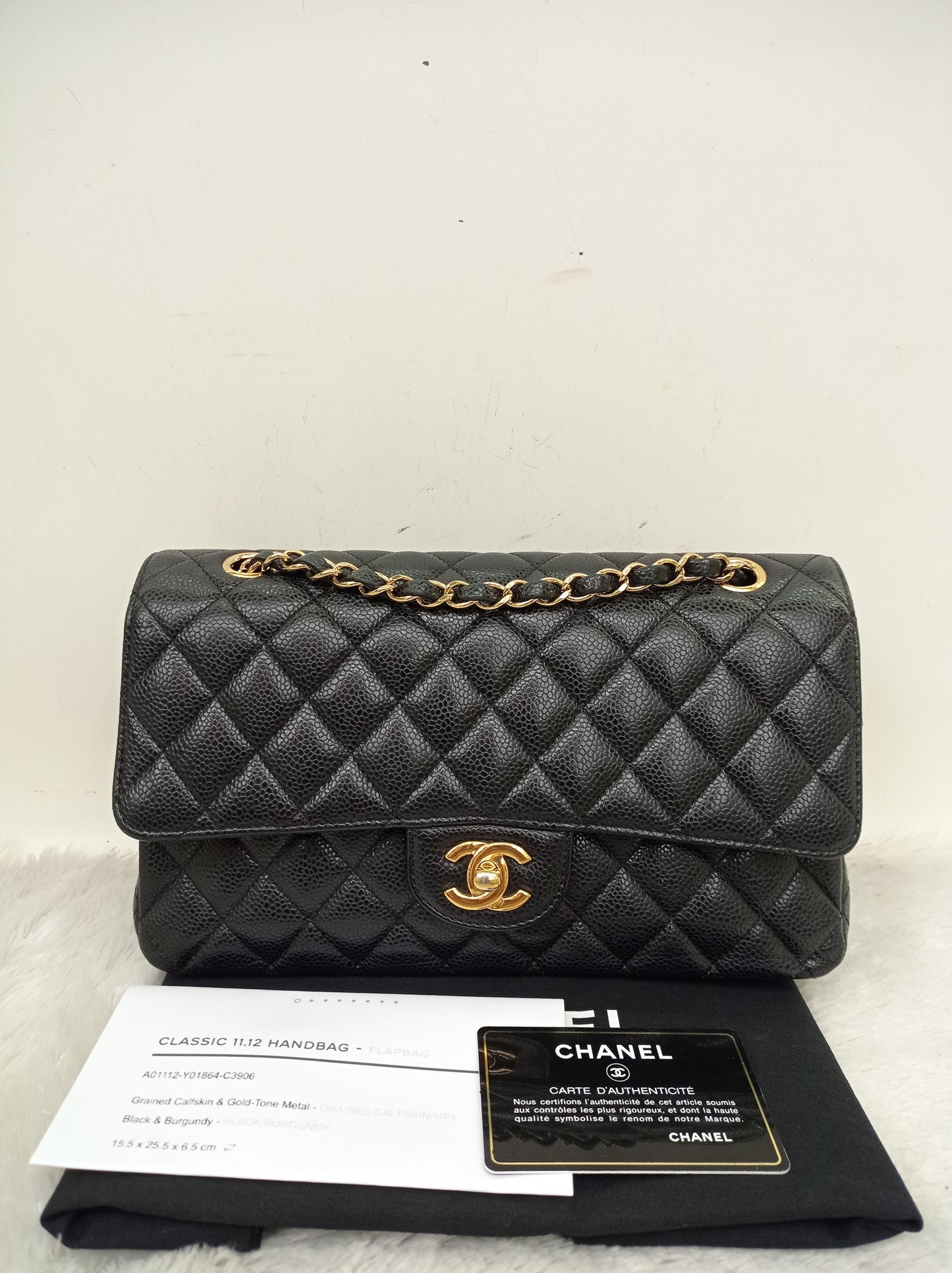 Chanel Medium Caviar Black GHW DF #20