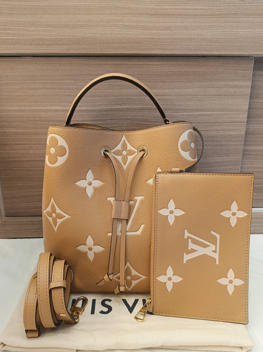 LV Neo Noe Monogram Empreinte Giant Arizona Beige (CHIP)