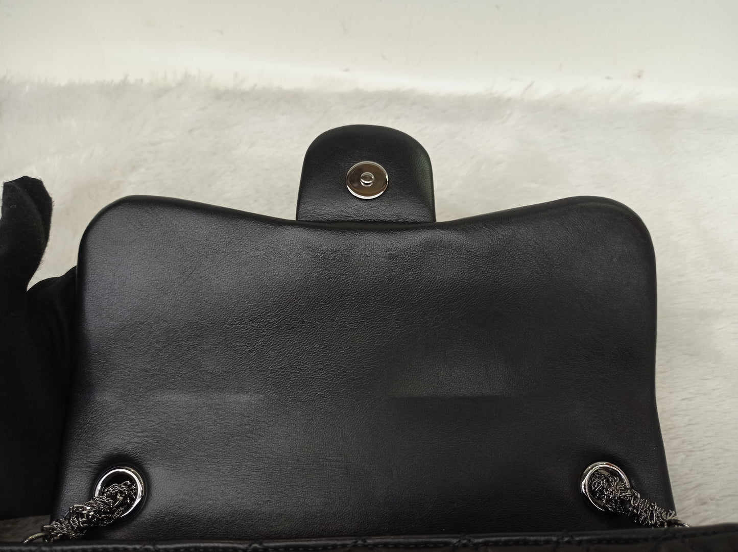 Chanel Medium Westminster Pearl Flap Lamb Black SHW #21