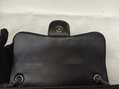 Chanel Medium Westminster Pearl Flap Lamb Black SHW #21