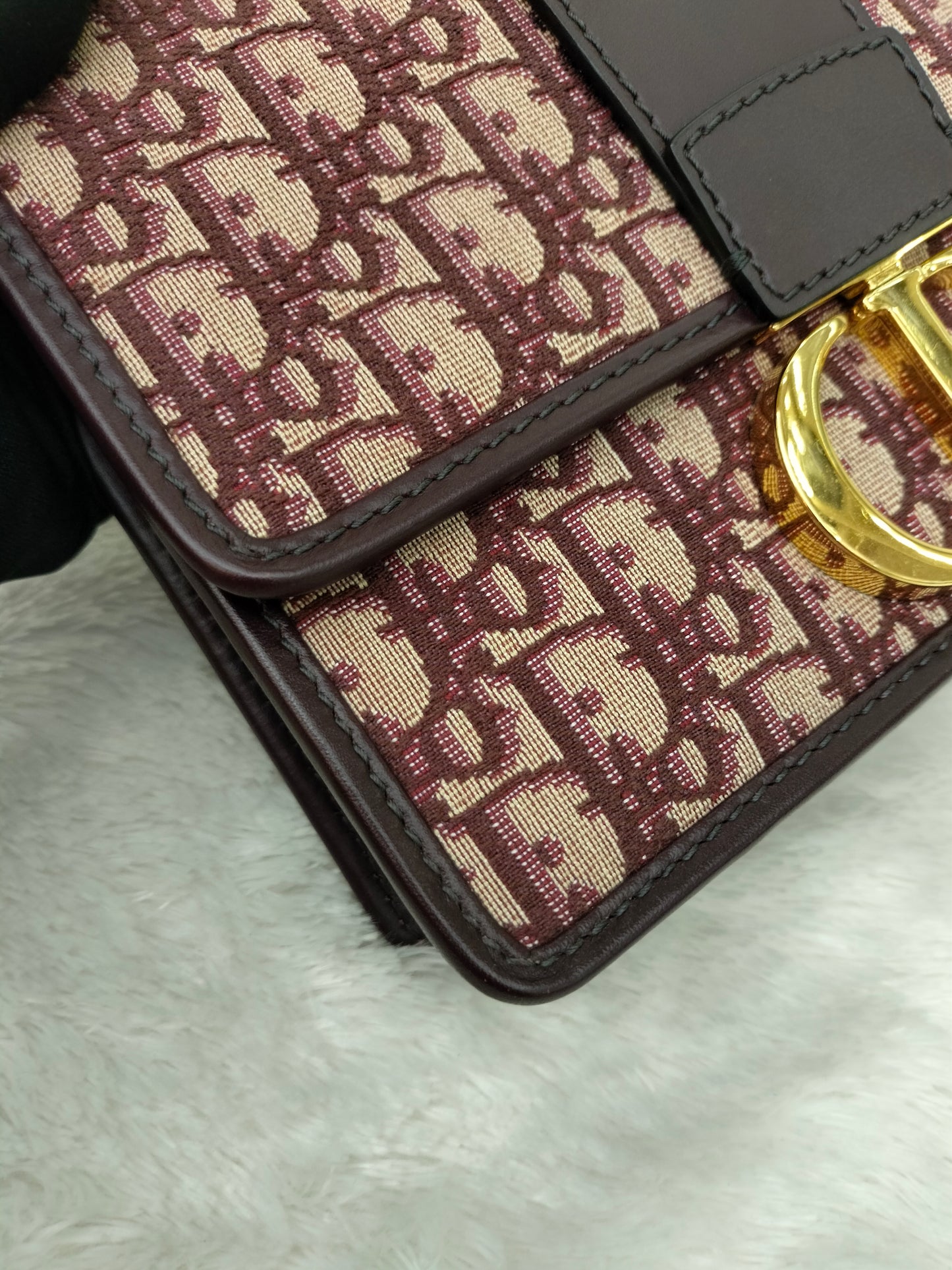 Dior Montaigne Medium Oblique Burgundy GHW 2019