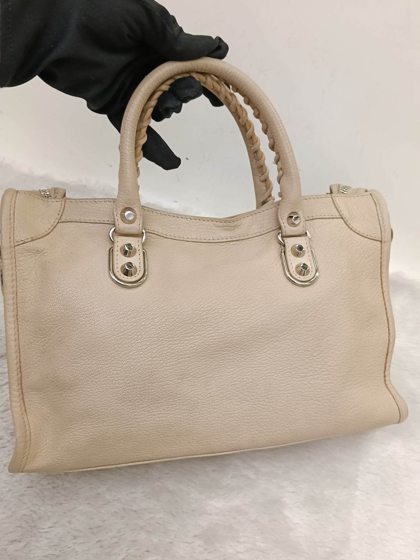 Balenciaga Small City Edge Beige SHW 2018