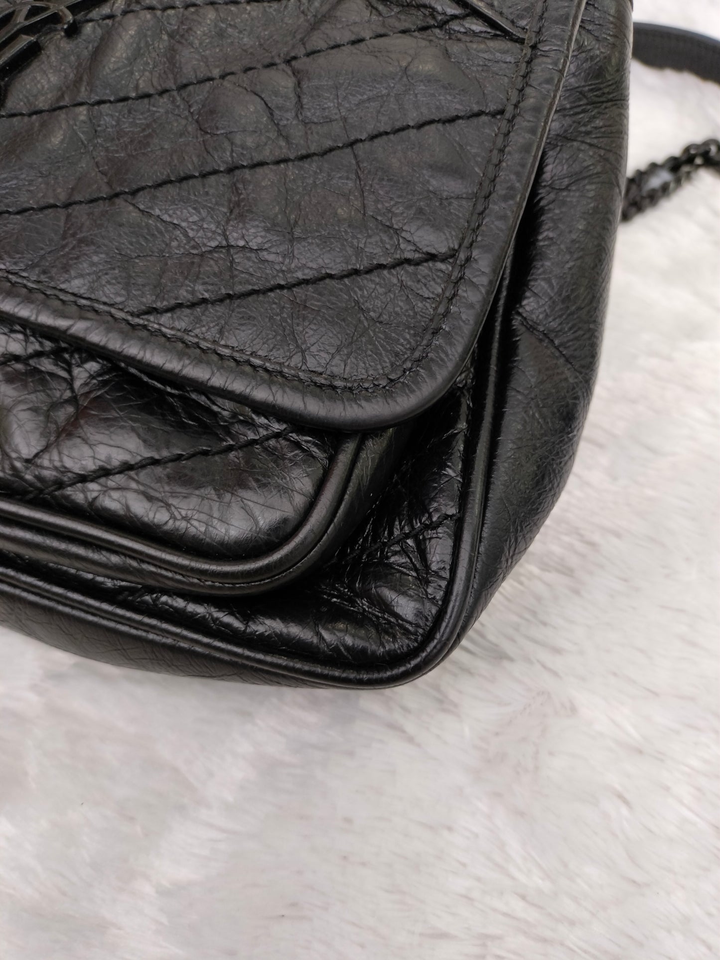 YsL Niki Baby Calfskin All Black 2019