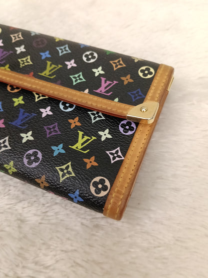 LV Porte Tresor International Wallet Monogram Multicolour Black 2005