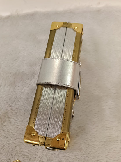 LV Petite Malle Epi Metallic Silver Gold 2017
