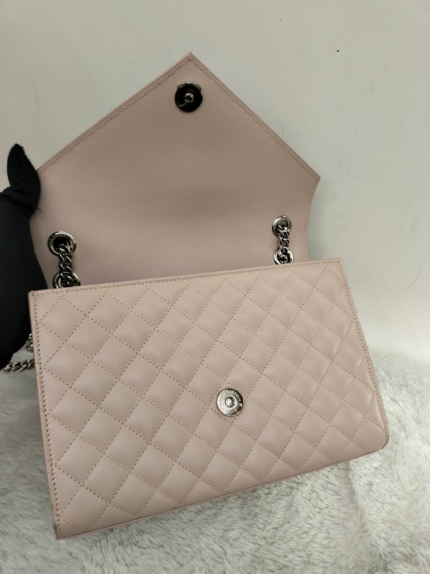 YsL Envelope Medium Grained Marble Pink SHW 2018