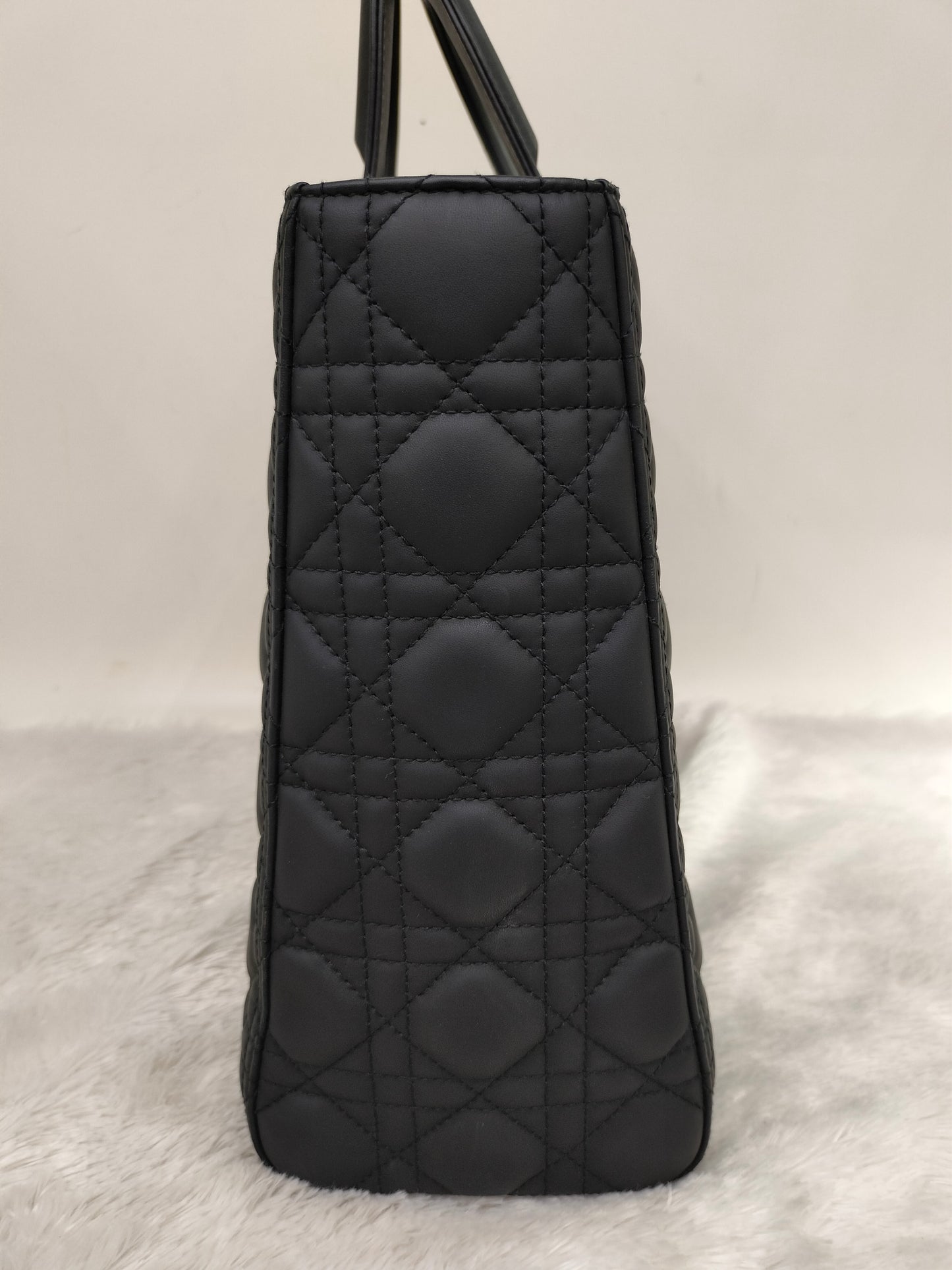Lady Dior Large Ultra Matte All Black 2019