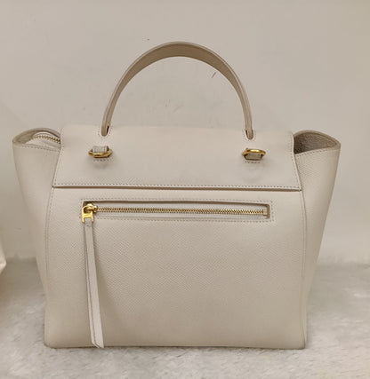 Celine Micro Belt Grained White GHW 2017