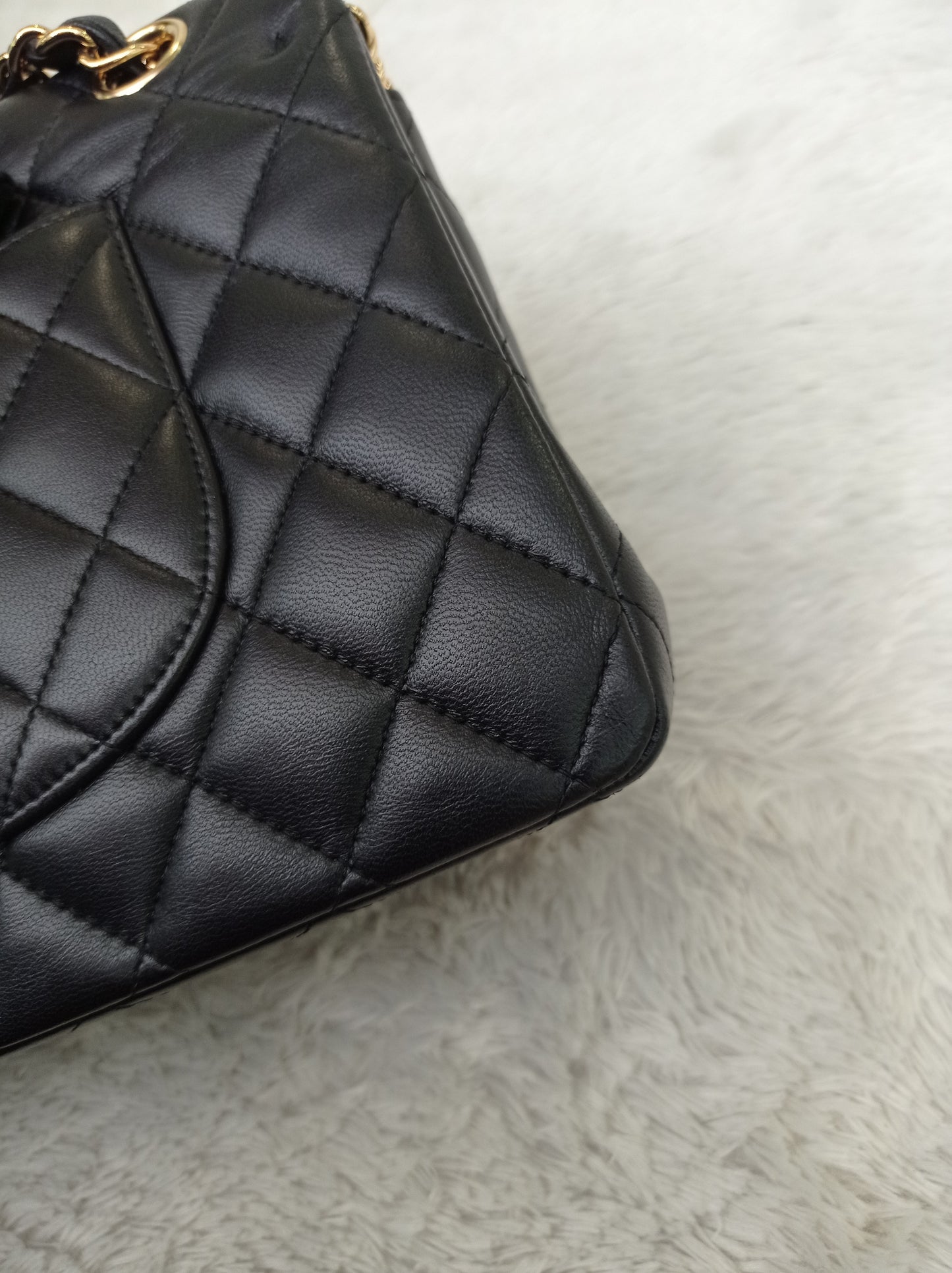 Chanel Medium Lamb Black GHW DF #29