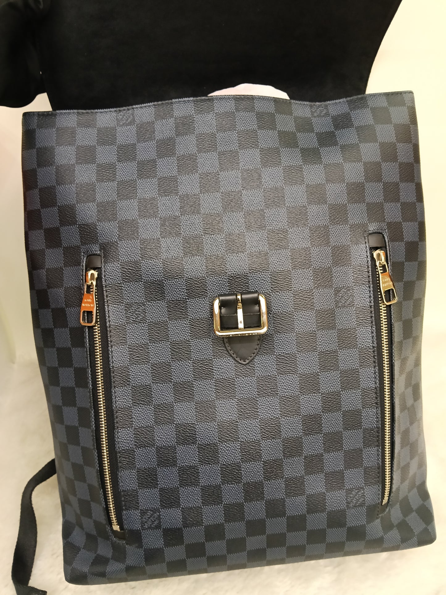 LV Newport Backpack Damier Graphite Cobalt 2016