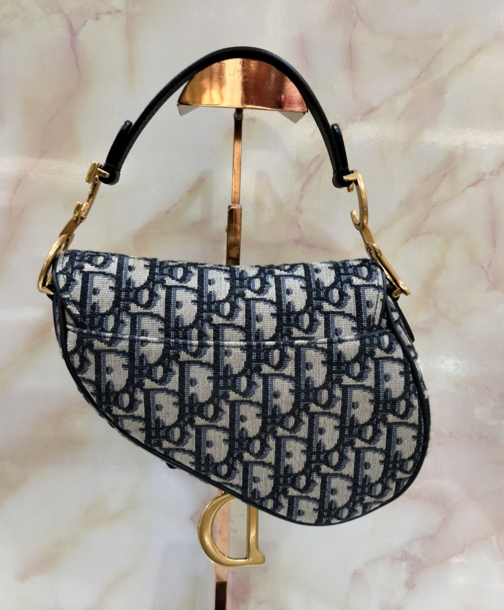 Dior Saddle Mini Oblique Navy GHW 2020