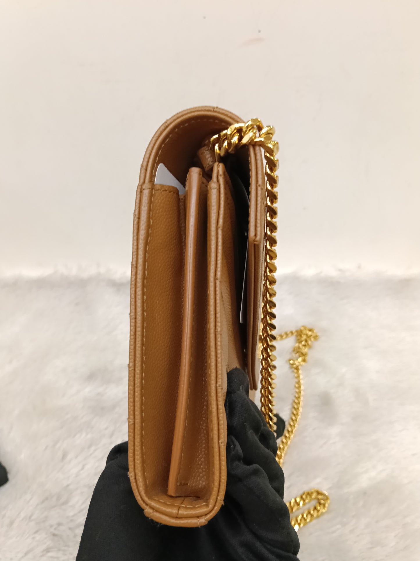 YsL WOC 22 Matelasse Monogramme Grained Caramel GHW 2021