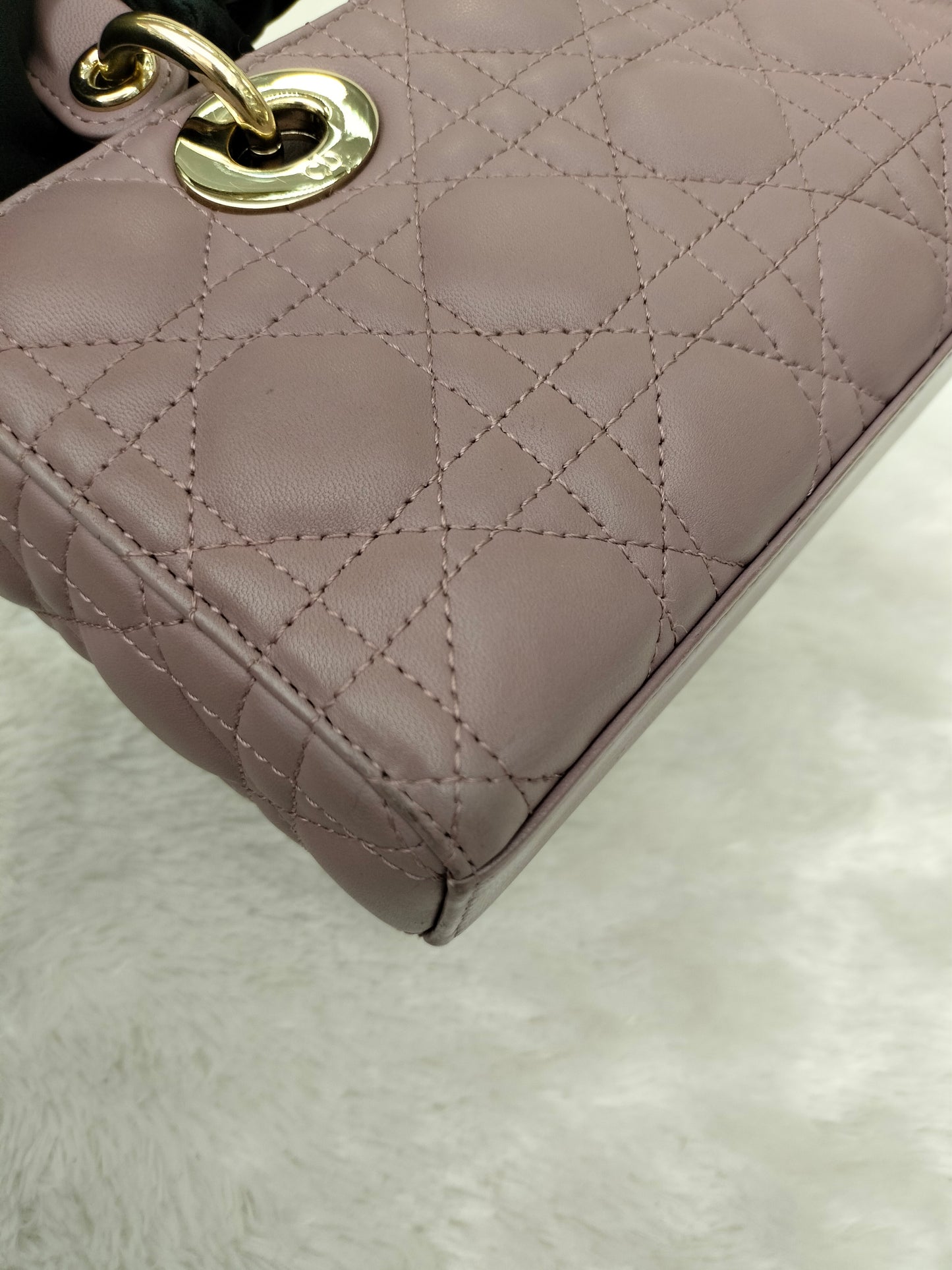 Dior D'joy Small Lamb Peony Pink GHW 2022
