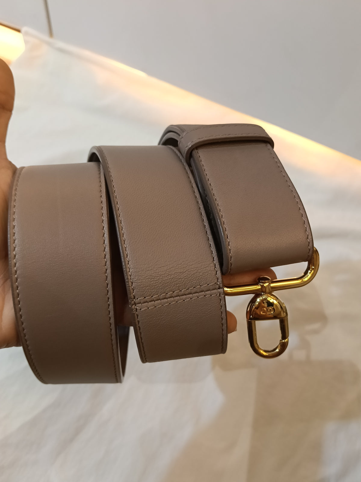 Lady Dior Small Lamb Taupe GHW 2016